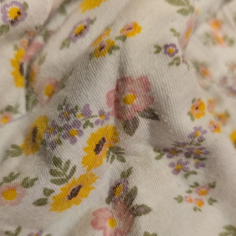 Laura Ashley Floral Pajama Set with Yellow and Pink Accents - Picture 4 of 5